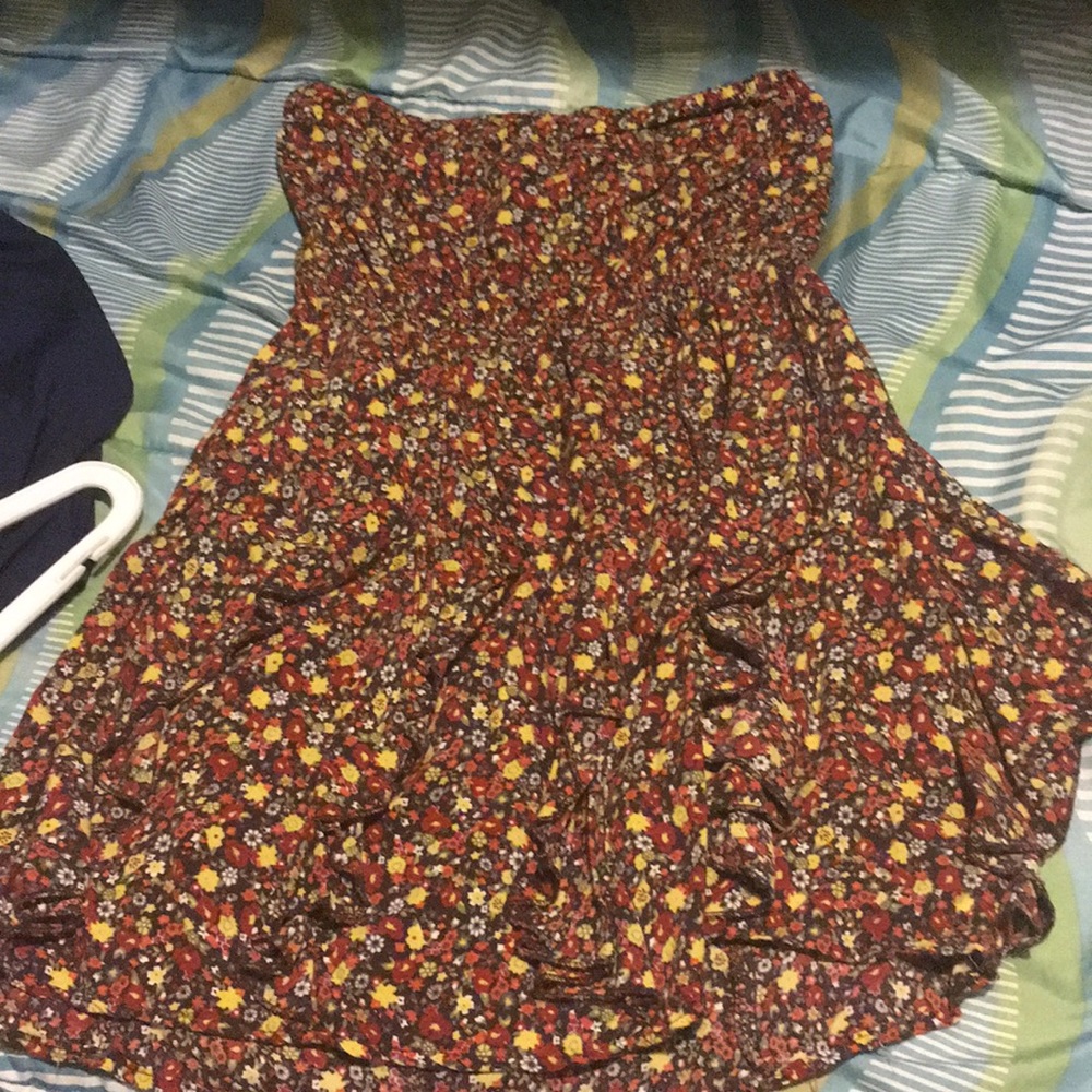 Floral print ruffle dress